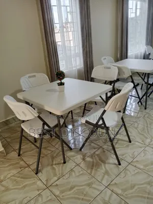 Square White Foldable Tables (Tables Only)