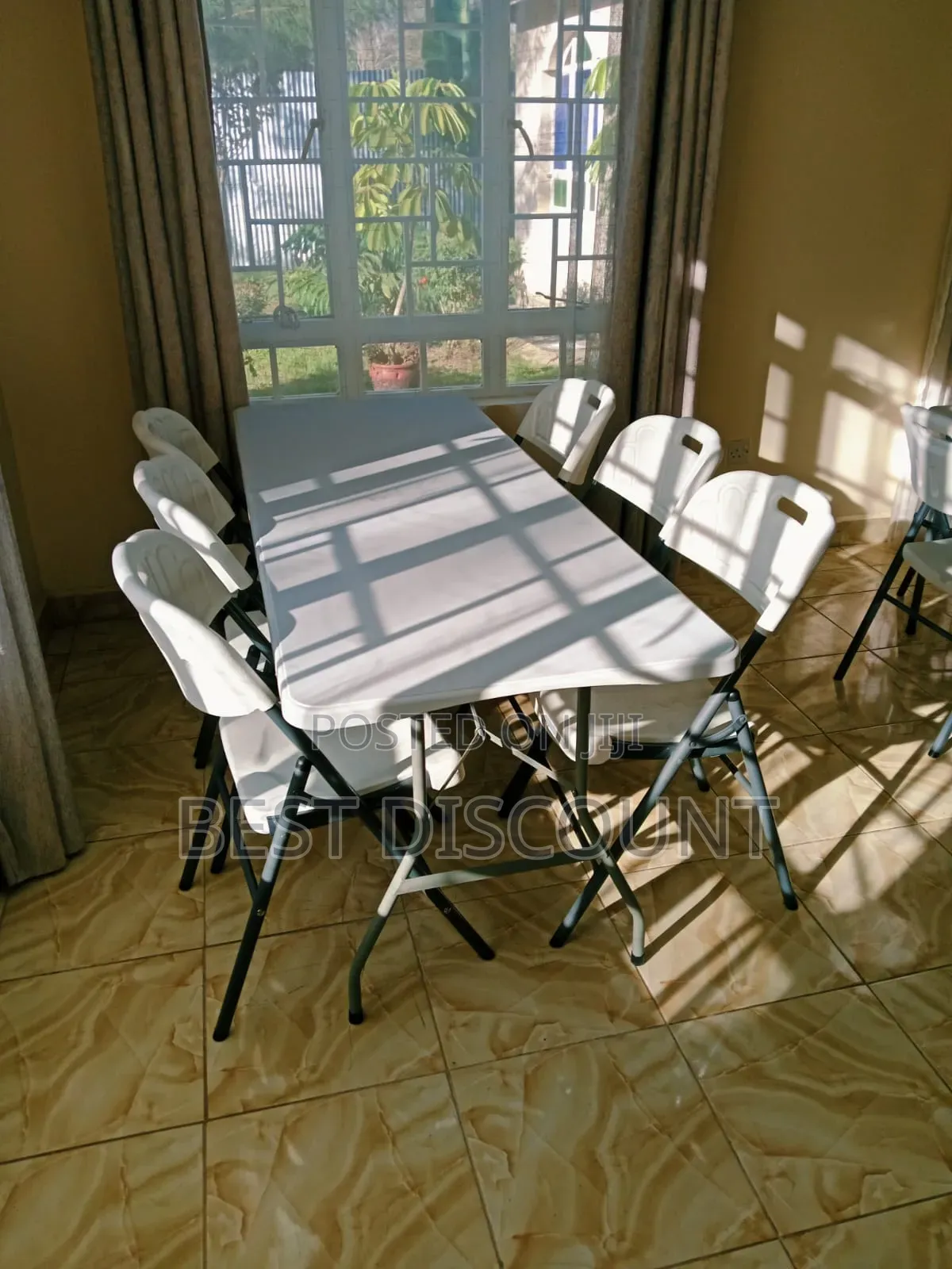 Six Seater Conference Chairs and Table, Foldable Set