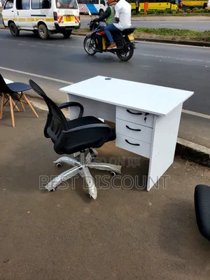 Modern Office Desk and Ergonomic Mesh Chair