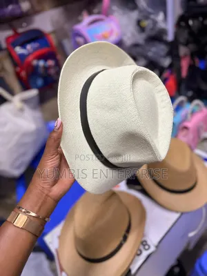 Cream White Men's Straw Panama Hat