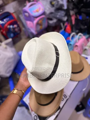 Cream White Men's Straw Panama Hat