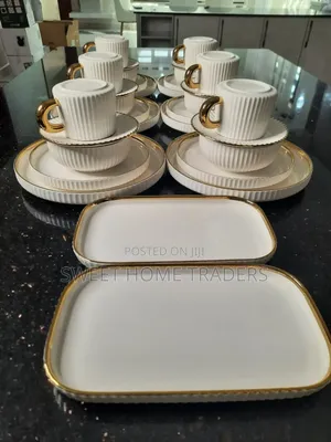 32 PCS Elegant European Porcelain Dinner Set -White
