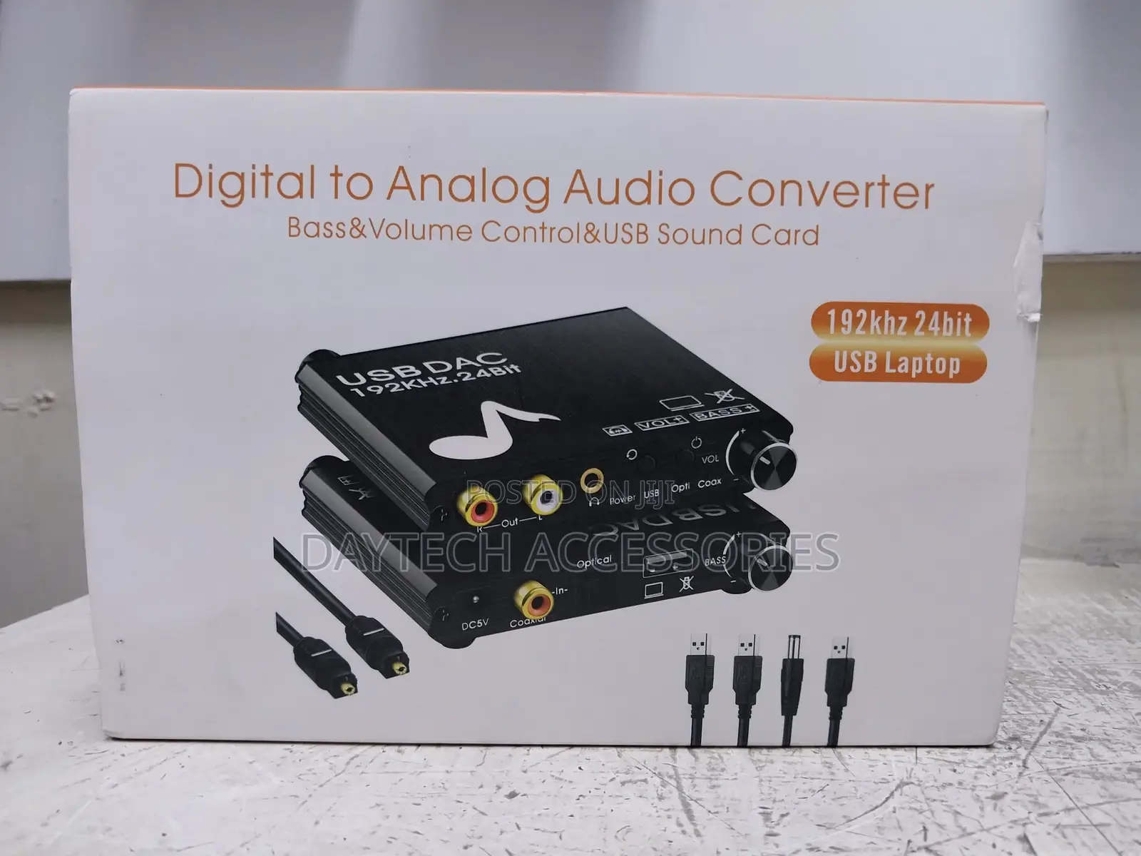 Dac Digital to Analog Audio Converter - Bass and Volume Adjustment