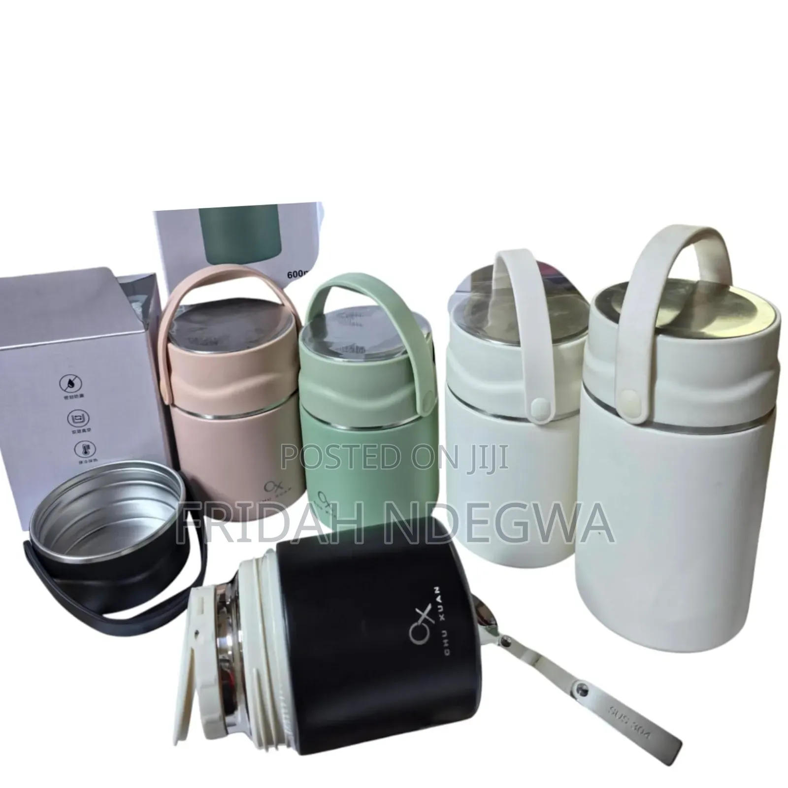*Food Flask 800ml, 1000ml With Spoon*