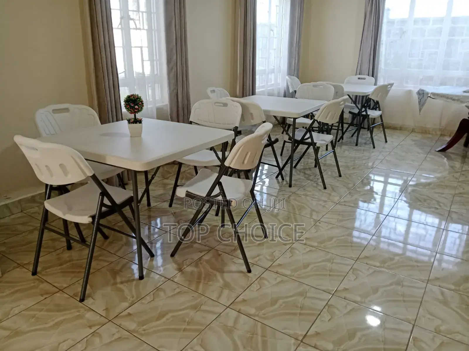 Square Foldable Dining Set 4 Seater