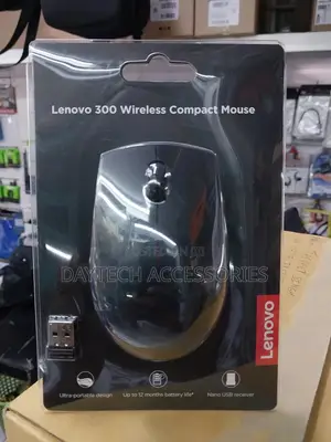 Lenovo 300 Wireless Mouse • Color - Black.