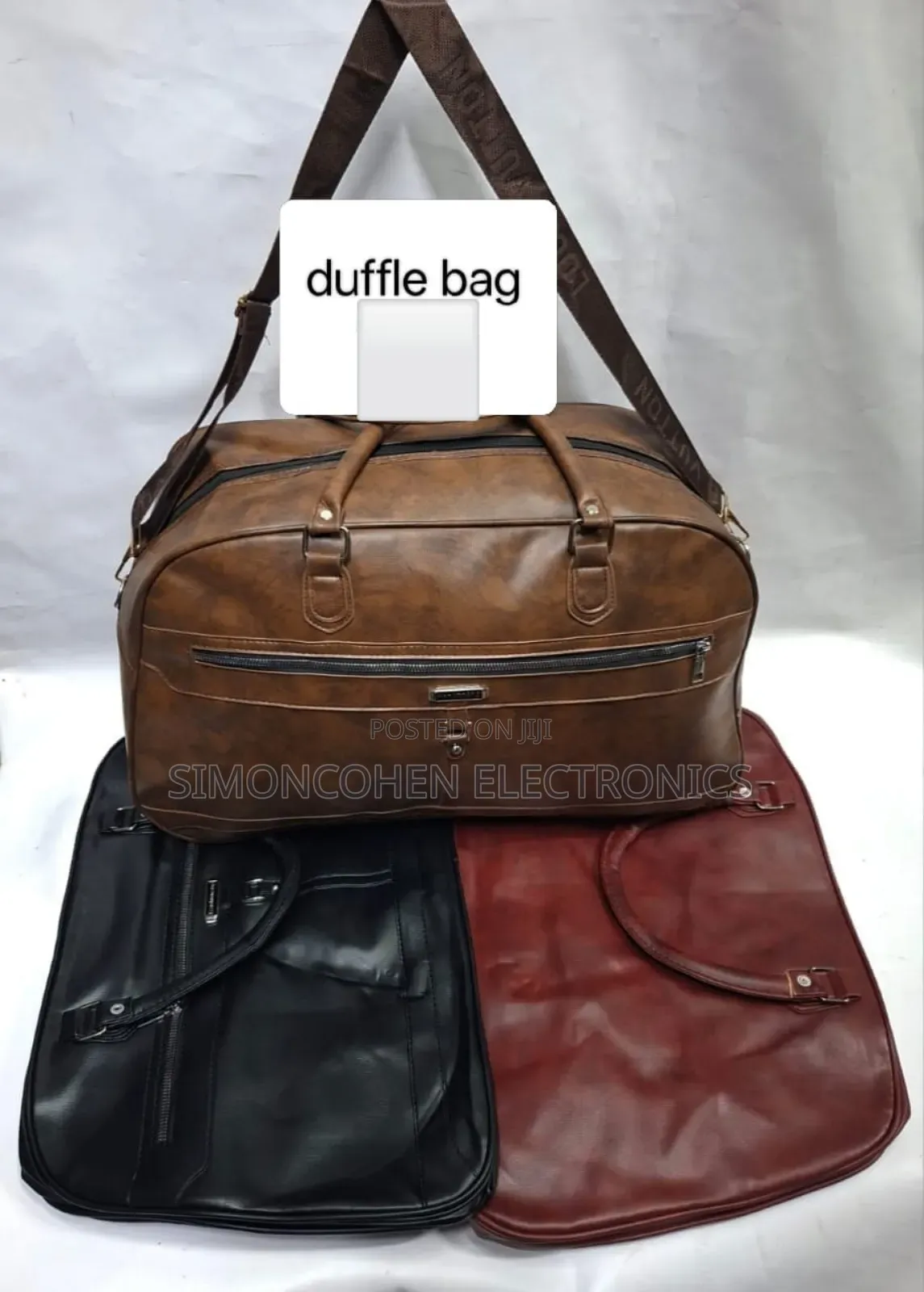 Leather Large Travel Duffle Bag