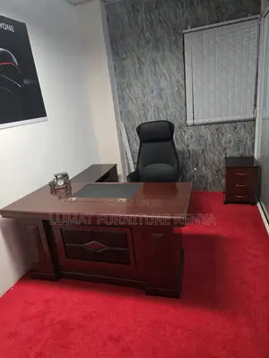 Modern 1.4m Executive Mahogany Office Desk