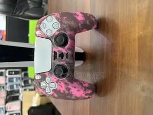 Ps5 Controller Pink Camouflaged Silicone Case