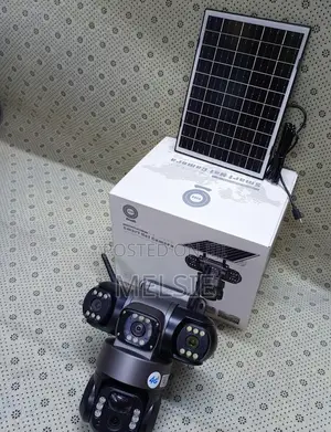 Outdoor Surveil CCTV Camera PTZ 360 Solar Light V380 Tripple Lens , .