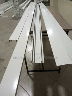 White Aluminium Double Curtain Rails