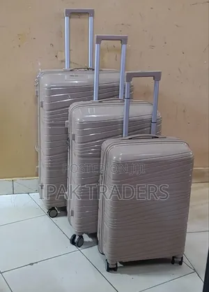 *Unbreakable Double Zip Rubber Suitcase Pp 3-in-1 Suitcase