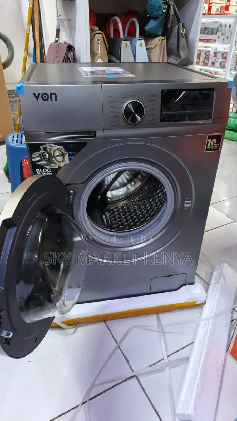 Von Washing Machine 12kg Front Load Wash and Spin Full Automatic