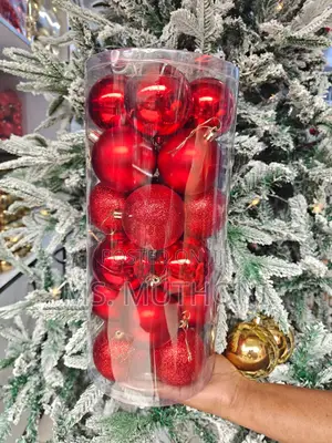 *24pcs Christmas Balls*(7cm ) , Red / Gold