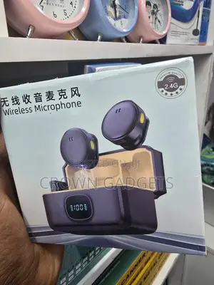 Dual Mini Wireless Lapel Mics With Noise Reduction Display