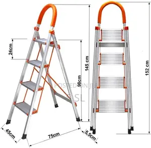 Folding Aluminium Ladder With PVC Handle 4 Step