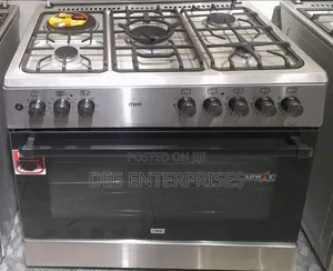 Mika Standing Cooker, 90cm X 60cm, 4 Gas Burners (1 Wok) + 1hot Plate