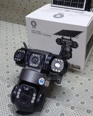 3 Lens Tripple Lens Solar 4g CCTV Camera Solar Light Full 360°
