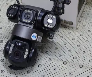 Tripple Lens Solar Security Video Ip Camara 4mp Battery CCTV Monitor)