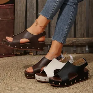 *Cut Out Wedge Sandals*