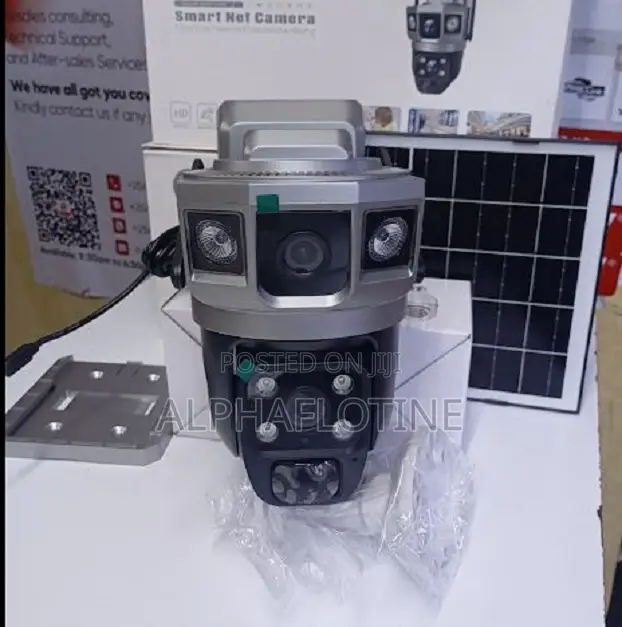 4mp 4g Dual Lens Solar Powered Camera Low Power Battery Solar Camera