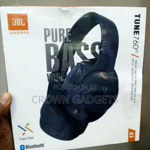 JBL Tune 760bt Wireless Over-Ear Headphones With Pure Bass