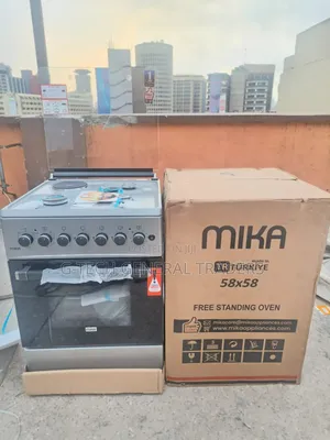 Silver Mika Standing Cooker 58 X 58 3 Gas + 1hotplate