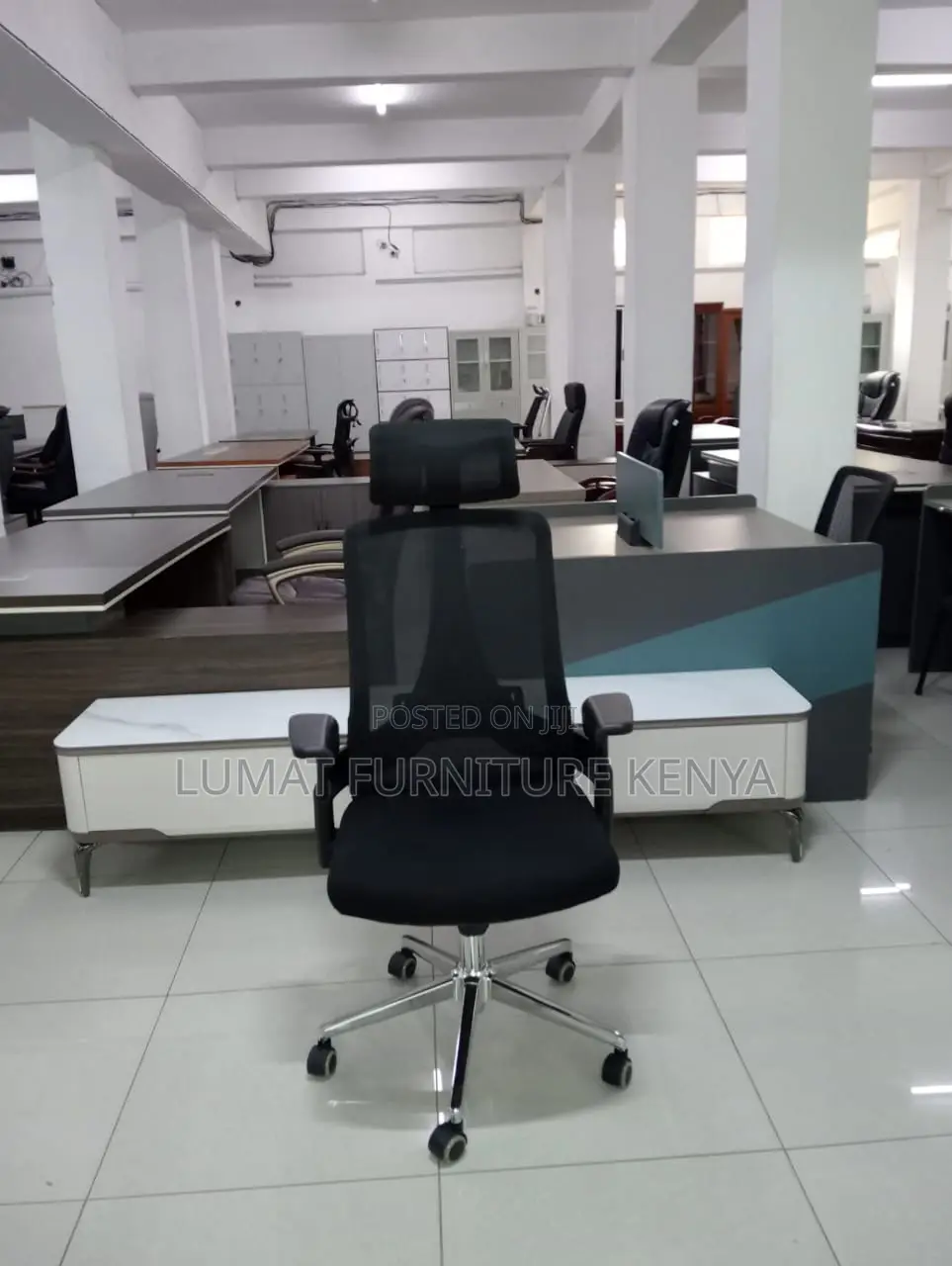 Executive Mesh Chair With Lumbar Headrest