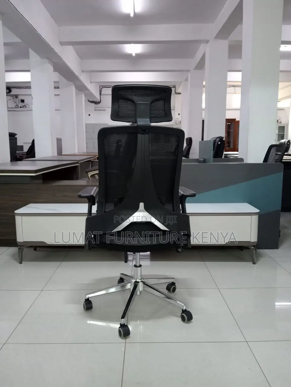Executive Mesh Chair With Lumbar Headrest