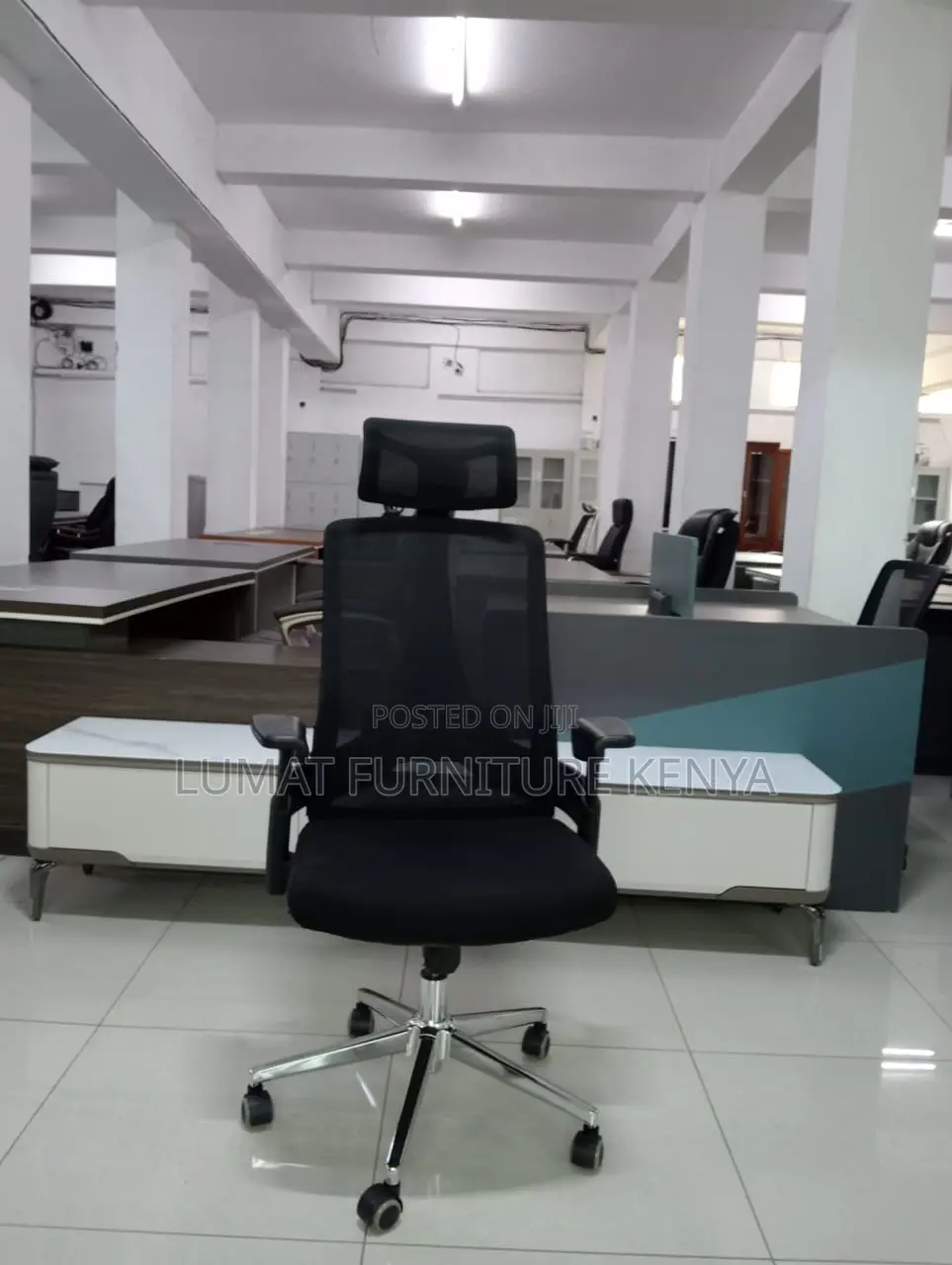 Executive Mesh Chair With Lumbar Headrest