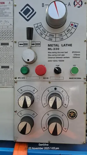 Ml330 Metal Lathe Machine.