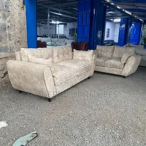 Beige 5 Seater Butterfly Sofa