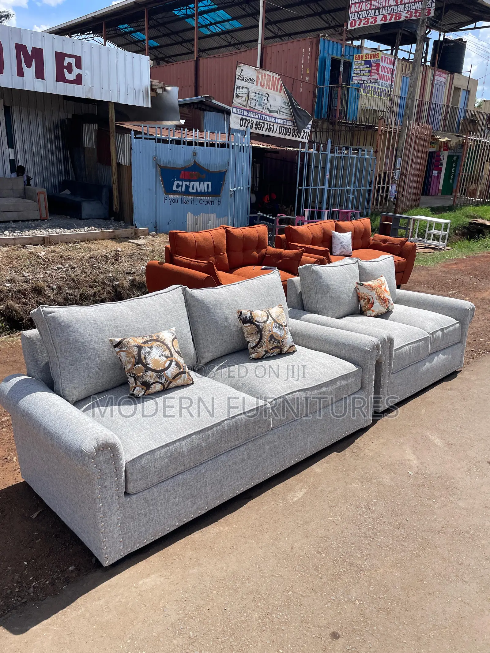 Light Grey 5 Seater Sofa
