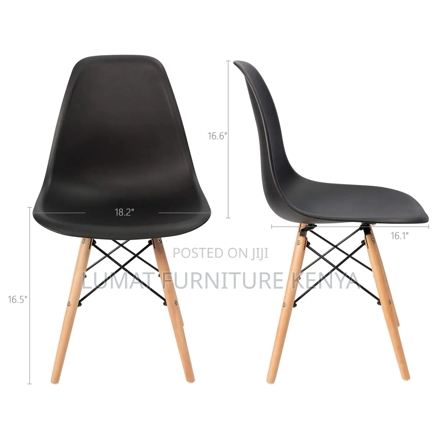 Black Modern Eames Home Chair
