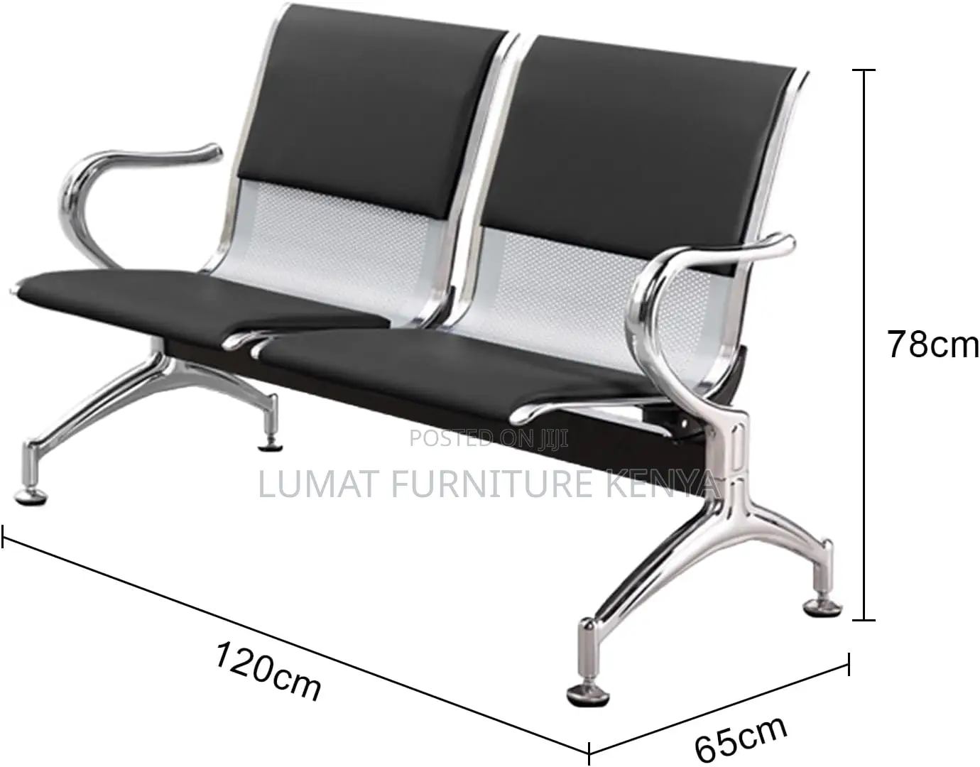 2 Link Padded Office Lobby Bench