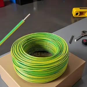 1.5mm Yellow Green Electrical Cable PVC Insulated Solid Wire