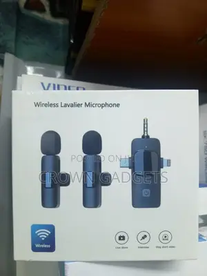 Wireless Lapel Mic Set With Noise Cancellation Plug-and-Play