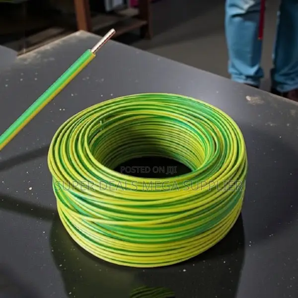 PVC Insulated Yellow Green 1.5mm Solid Electrical Wire