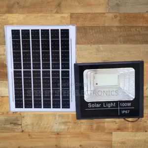 100w Outdoor Solar Flood Light Lamp Ip67 Waterproof Dusk to Dawn Auto