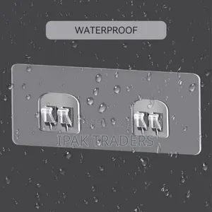 *Strong Adhesive Waterproof Wall Hooks/Shelf Stickers* 4 Pairs (8pcs)