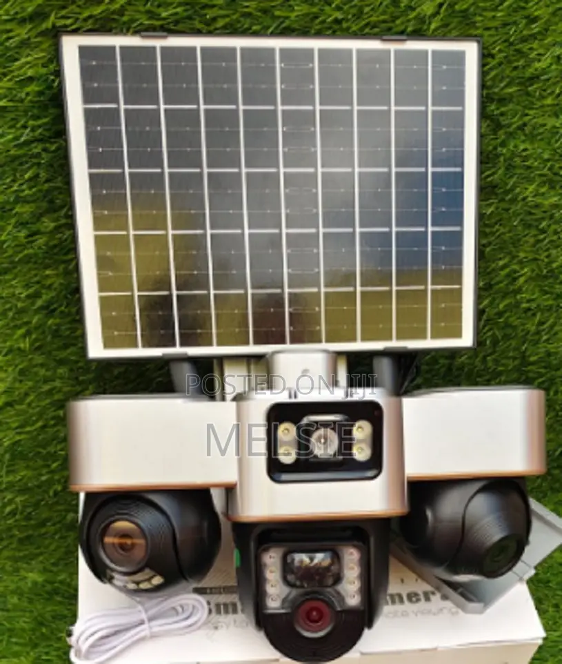 4g 3-Lens PTZ Camera With Solar Security CCTV Camera