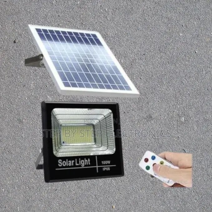 Home Security 100w Solar Flood Light Ip67 Waterproof Remote Control