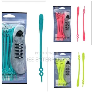 14pc Silicone Shoelaces Round Elastic Shoe Laces a Set