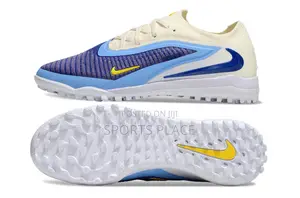 Latest White and Blue Nike Phantom Gx 6 Elite Turf/Trainers