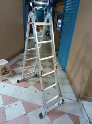 Commercial Aluminum Ladder 3*4 Folding 12 Ft Long 150 Kg Capacity Hold