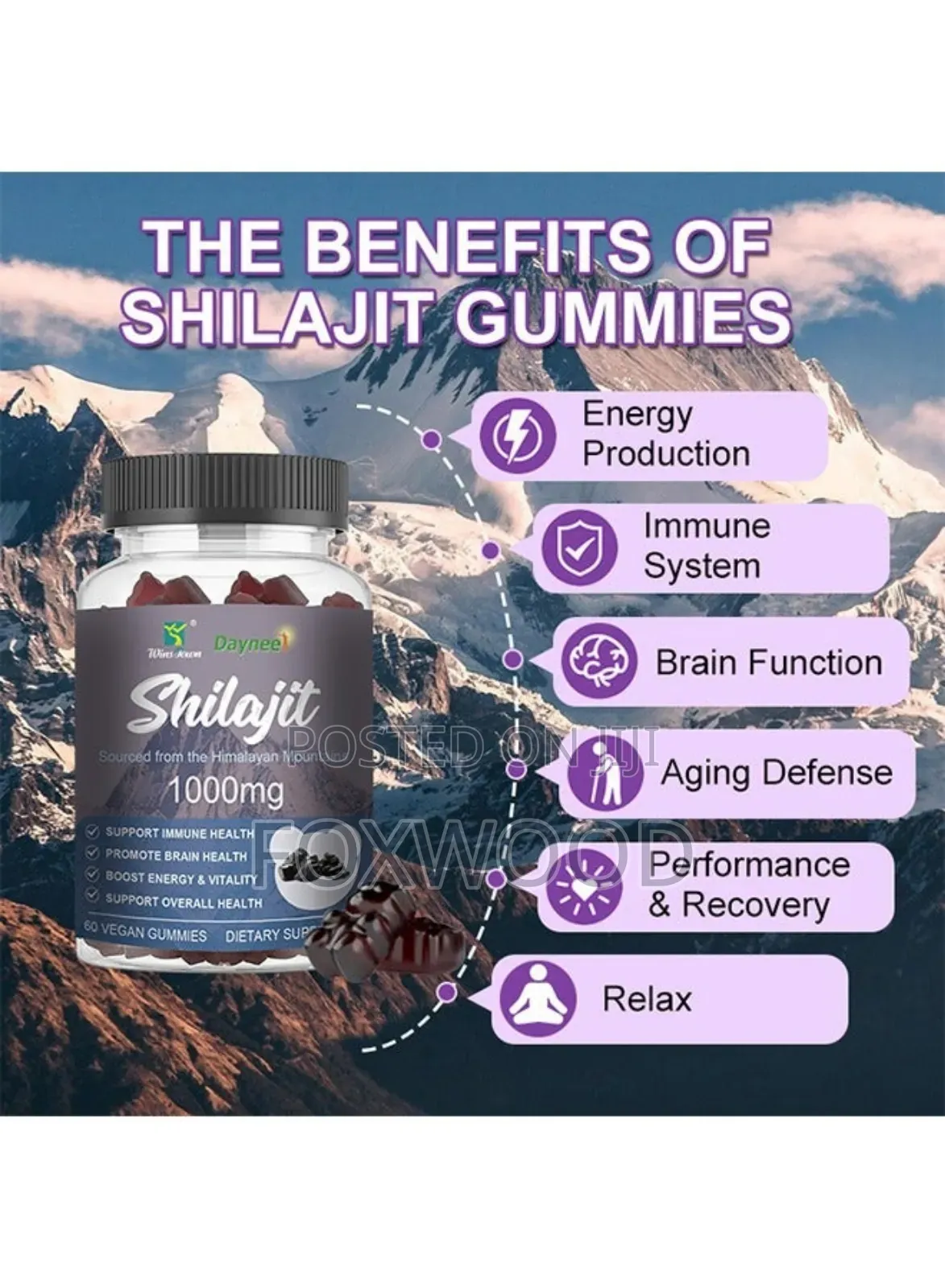 Daynee Shilajit 1000mg Gummies