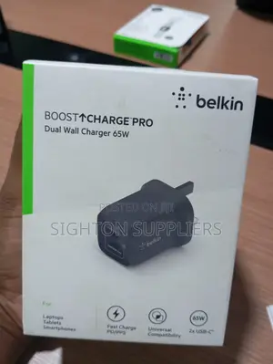 Belkin Boostcharge Pro Dual 65w Usb-C Gan Wall Charger