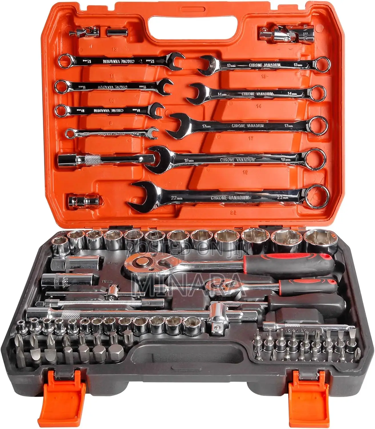 82 Pcs, Socket Wrench Toolset, Auto Repair Tool Kit