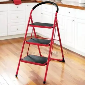 Kitchen 3 Step Foldable Ladder | Safe, Non-Slip, Easy to Carry