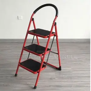 Folding 3 Step Ladder | Lightweight Kitchen Step Stool, Anti-Slip